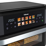 Tristar Dobbelt 10 L Enkeltstående 2800 W Varmluftsteger Sort, Rustfrit stål