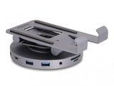 DeLOCK 88017 dockingstation Ledningsført USB 3.2 Gen 1 (3.1 Gen 1) Type-A + Type-C Grå