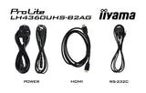 iiyama LH4360UHS-B2AG skilte display Digital A-tavle 108 cm (42.5") LED Wi-Fi 500 cd/m² 4K Ultra HD Sort Indbygget processer Android 11 24/7