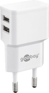 Goobay 44979 oplader til mobil enhed Mobiltelefon, Smartphone Hvid Vekselstrøm Indendørs