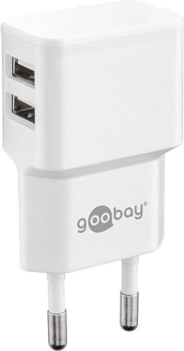 Goobay 44979 oplader til mobil enhed Mobiltelefon, Smartphone Hvid Vekselstrøm Indendørs