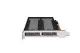 Icy Dock MB842MP-B drevkabinet SSD kabinet Sort, Sølv M.2