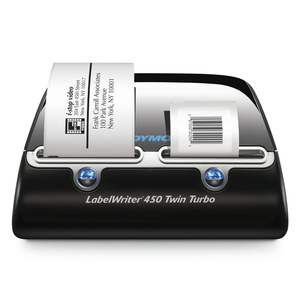 DYMO LabelWriter 450 Twin Turbo etiketprinter | Direkte termisk etiketprinter | Hurtig udskrivning af op til 71 etiketter pr. minut, etiketter, stregkoder m.m. | Tilslutning til computer | Til hjemmet og kontoret