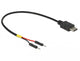 DeLOCK 85419 el-ledning Sort 0,2 m 2-polet terminalblok PoweredUSB