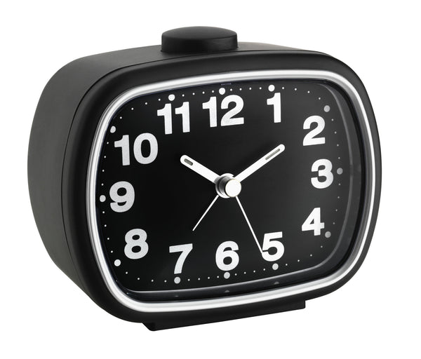 TFA-Dostmann 60.1017.01 vækkeur Quartz alarmur Sort, Hvid