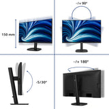 Philips 3000 series 27B2U3601/00 computerskærm 68,6 cm (27") 2560 x 1440 pixel Quad HD LCD Sort