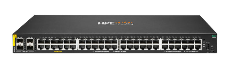 HPE Aruba Networking CX 6000 Administreret L2/L3 Gigabit Ethernet (10/100/1000) Strøm over Ethernet (PoE) 1U Sort