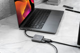XtremeMac XWH-HUB3-13 dockingstation Ledningsført USB Type-C Sølv