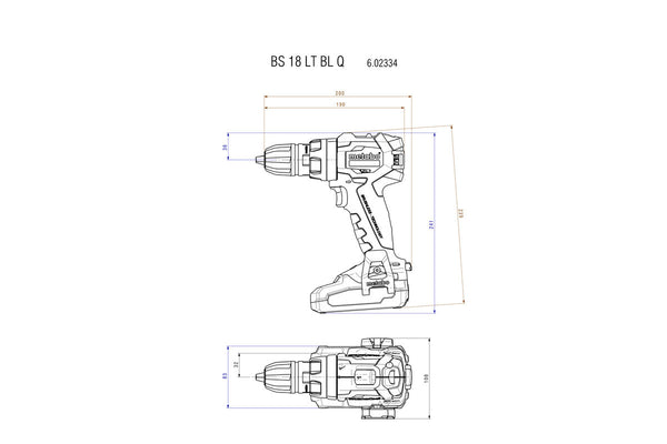 Metabo BS 18 LT BL Q 2100 rpm 1,3 kg Sort, Grøn, Rød