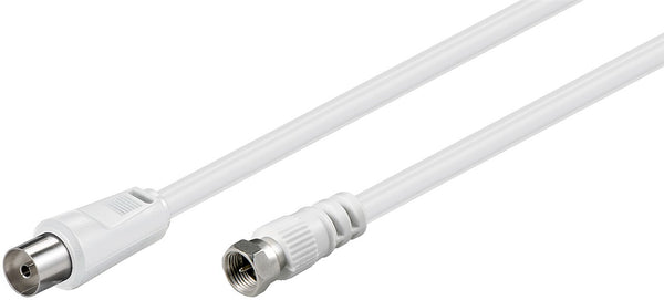 Goobay 11829 koaxial kabel 3C-2V 1,5 m F-type Koaksial Hvid