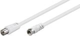 Goobay 11830 koaxial kabel 3C-2V 2,5 m F-type Koaksial Hvid
