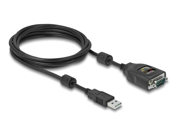 DeLOCK 64154 serielkabel Sort 2 m USB Type-A RS-232