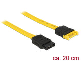 DeLOCK 83949 SATA-kabel 0,2 m SATA 7-pin Gul