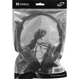 Sandberg Saver MiniJack HeadPhoneTravel Hovedtelefoner Ledningsført Headset Rejsende Sort