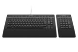 3Dconnexion Keyboard Pro with Numpad tastatur Kontor USB + RF Wireless + Bluetooth QWERTY Nordisk Sort