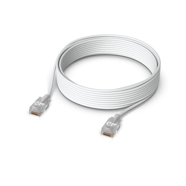 Ubiquiti UACC-Cable-Patch-EL-8M-W netværkskabel Gennemsigtig, Hvid Cat6