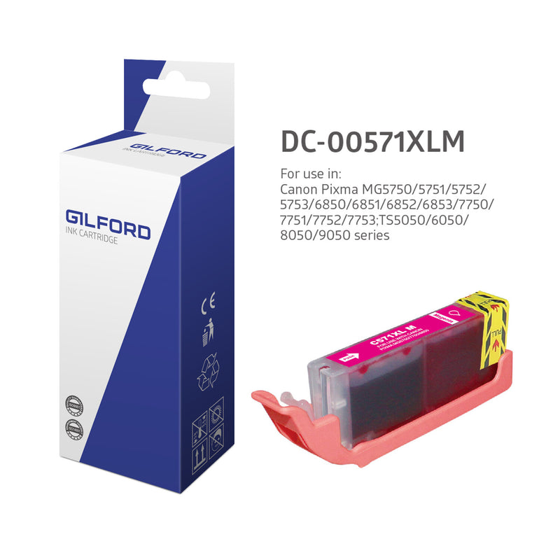 Gilford DC-00571XLM blækpatron 1 stk Kompatibel Magenta