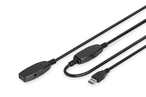 Digitus DA-73105 USB-kabel USB 3.2 Gen 1 (3.1 Gen 1) 10 m USB A 5 Gbit/sek. Sort