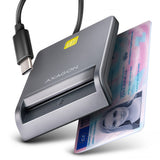 Axagon CRE-SM3TC smartcard læser Indendørs USB USB Type-C Grå