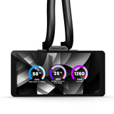 Phanteks Glacier One 360M25 LCD Processor Alt-i-en væskekøler 12 cm Sort 1 stk