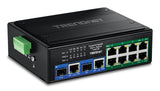 Trendnet TI-BG108 netværksswitch Gigabit Ethernet (10/100/1000) Strøm over Ethernet (PoE) Sort