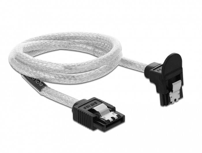 DeLOCK 85346 SATA-kabel 0,5 m SATA 7-pin Sort, Transparent