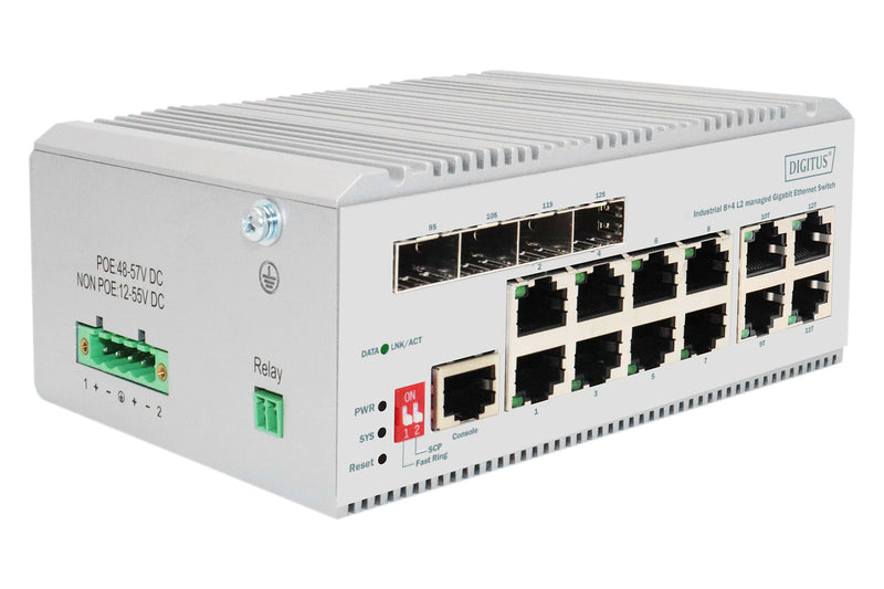 Digitus DN-651145 netværksswitch Administreret L2 Gigabit Ethernet (10/100/1000) Grå