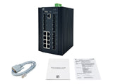 LevelOne IGX-2072 netværksswitch Administreret L2+ Gigabit Ethernet (10/100/1000) Sort