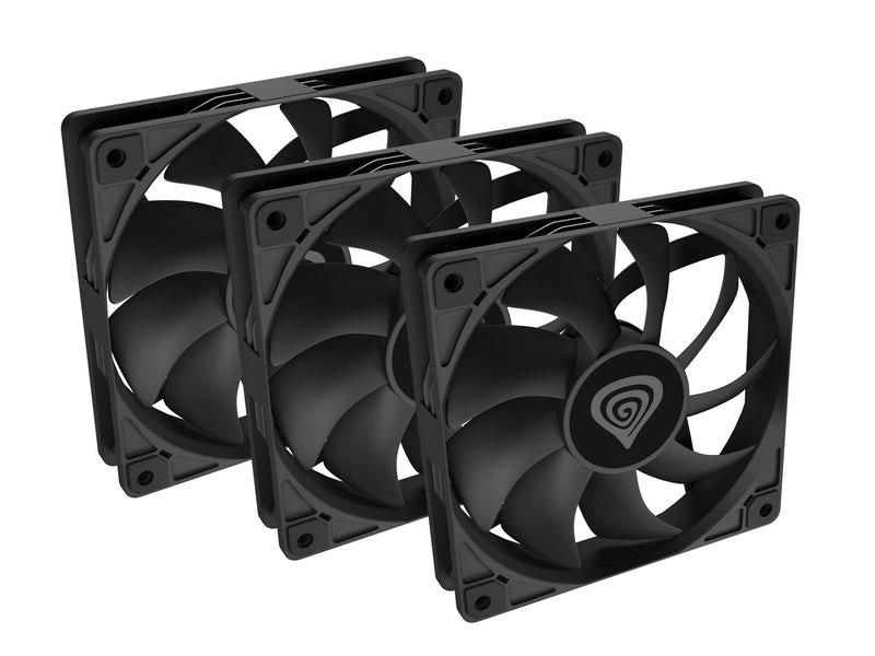 GENESIS Oxal 120 Computerkabinet Ventilator 12 cm Sort 3 stk