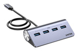 UNITEK H1337BGY01 interface hub USB 3.2 Gen 1 (3.1 Gen 1) Type-C 5000 Mbit/s Grå