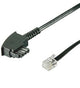Goobay 3m TAE-F/RJ11 Cable Sort
