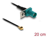 DeLOCK 90734 koaxial kabel 1.13 0,2 m FAKRA Z I-PEX MHF1 Sort, Blå