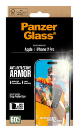 PanzerGlass ® Anti-Reflective Armor Skærmbeskyttelse iPhone 17 Pro m. EasyAligner