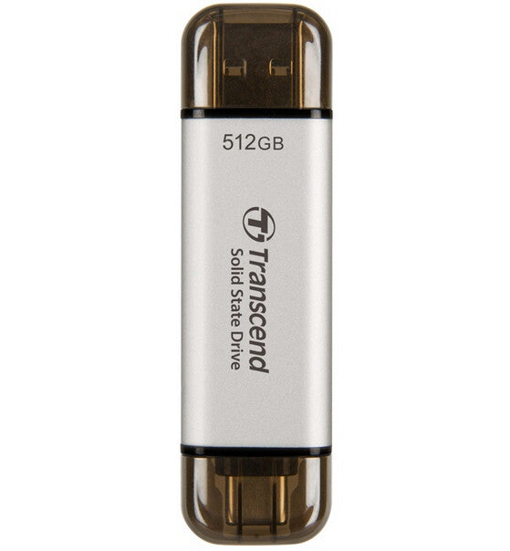 Transcend ESD310 512 GB USB Type-A til USB Type-C 3.2 Gen 2 (3.1 Gen 2) Sølv