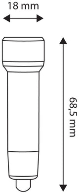 Entac EFL-5LED-KC-BL lommelygte Sort Nøglering med lommelygte LED
