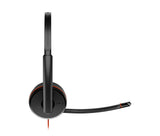 HP Poly Blackwire 3220 Stereo USB-C Headset +USB-C/A Adapter