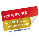 Avery 3490 print etiket Hvid Selvklæbende printeretiket