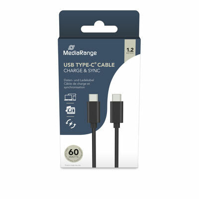 MediaRange MRCS213 USB-kabel USB 3.2 Gen 1 (3.1 Gen 1) 1,2 m USB C 5 Gbit/sek. 60 W Sort