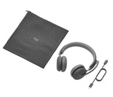 Logitech Zone Wireless 2 Headset Kabel & trådløs Kontor/Callcenter USB Type-C Bluetooth Grafit