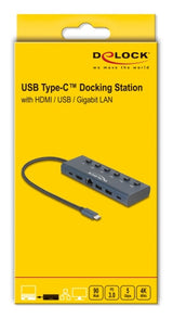 DeLOCK 92000 interface hub USB Type-C 5000 Mbit/s Blå