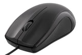 Deltaco Optisk mus med ledning, 3 knapper med scroll, 1.200 DPI, USB 2.0, 1,2 meter ledning, sort