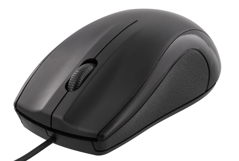 Deltaco Optisk mus med ledning, 3 knapper med scroll, 1.200 DPI, USB 2.0, 1,2 meter ledning, sort