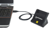 Manhattan 102025 smartcard læser Indendørs USB USB 2.0 Sort