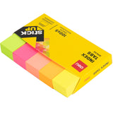 Deli EA11402 selvklæbende fane 100 ark Lyserød, Orange, Gul, Rød, Grøn
