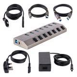 StarTech.com 5G7AIBS-USB-HUB-EU interface hub USB 3.2 Gen 1 (3.1 Gen 1) Type-B 5000 Mbit/s Grå
