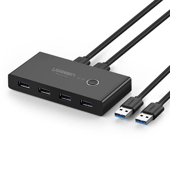 Ugreen 30768 interface hub USB 3.2 Gen 1 (3.1 Gen 1) Type-A 5000 Mbit/s Sort