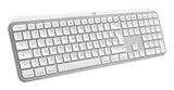 Logitech Master MX Keys S for Mac tastatur Kontor RF trådløs + Bluetooth AZERTY Fransk Aluminium, Hvid