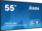 iiyama LH5560UHS-B2AG skilte display Digital A-tavle 138,7 cm (54.6") LED Wi-Fi 500 cd/m² 4K Ultra HD Sort Indbygget processer Android 11 24/7