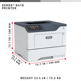 Xerox B410, A4-format, 47 sider/min, trådløs dupleksprinter, PS3 PCL5e/6, 2 magasiner, i alt 650 ark