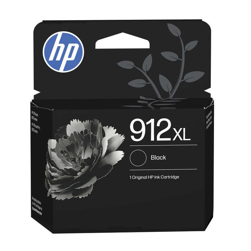 HP 912XL Original Ink-blækpatron med høj kapacitet, sort